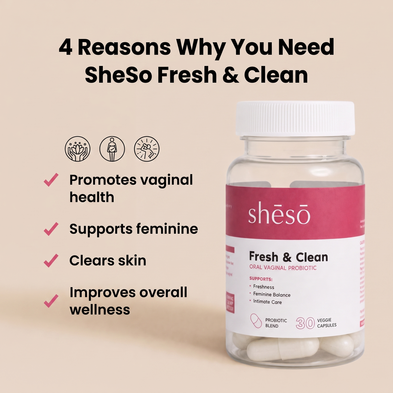 Shēsō Fresh & Clean pH Balancing Vaginal Support
