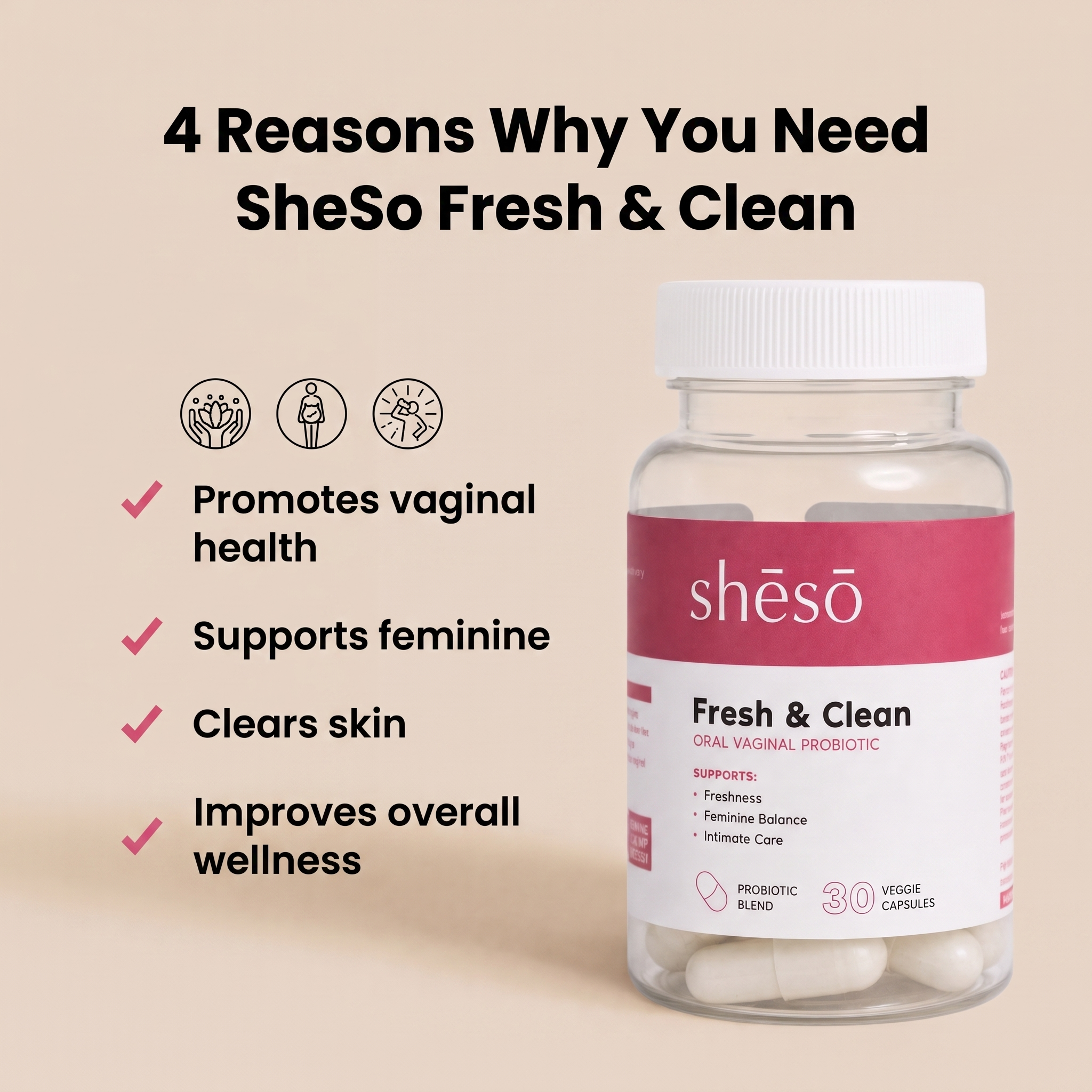 Shēsō Fresh & Clean pH Balancing Vaginal Support